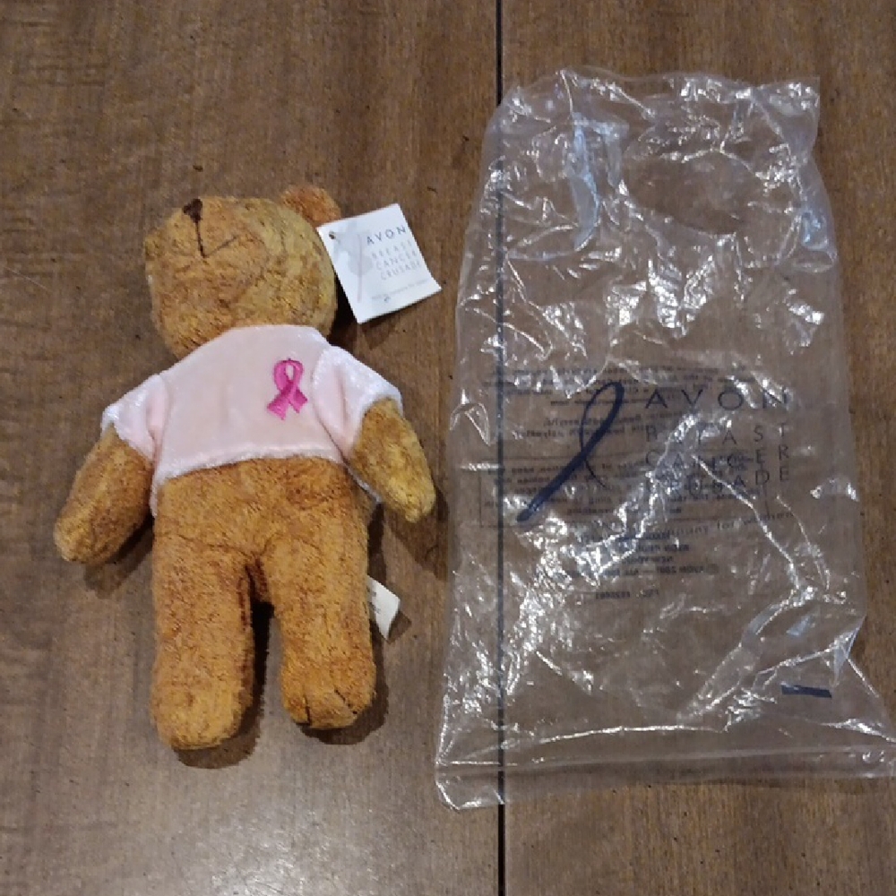 Avon Tan Teddy Bear with Pink Shirt